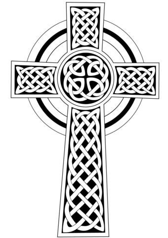 Celtic Cross Coloring Page